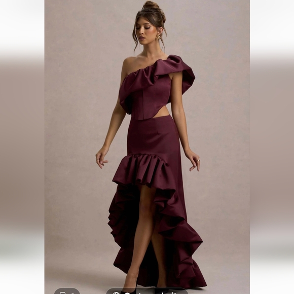 Club L Ruffle Satin Skirt 12